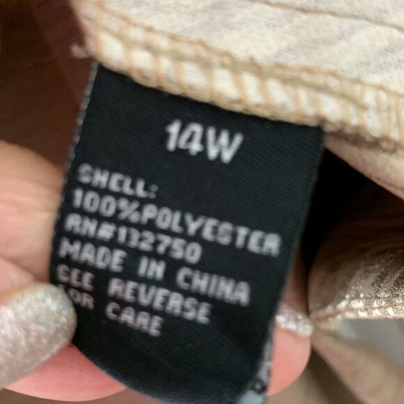 Stefani Studio Woman size 14W two piece skirt and jacket.  Goldfish/tanish - Picture 6 of 14